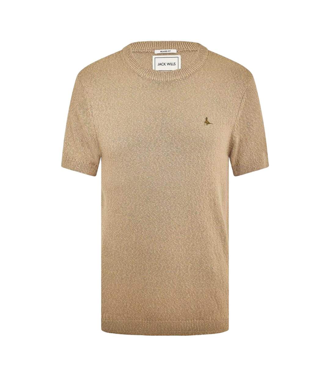 Mens Knitted T-shirt Khaki Jack Wills-2