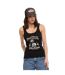 Débardeur femme côtelé col rond avec print devant Lost Vondutch-1