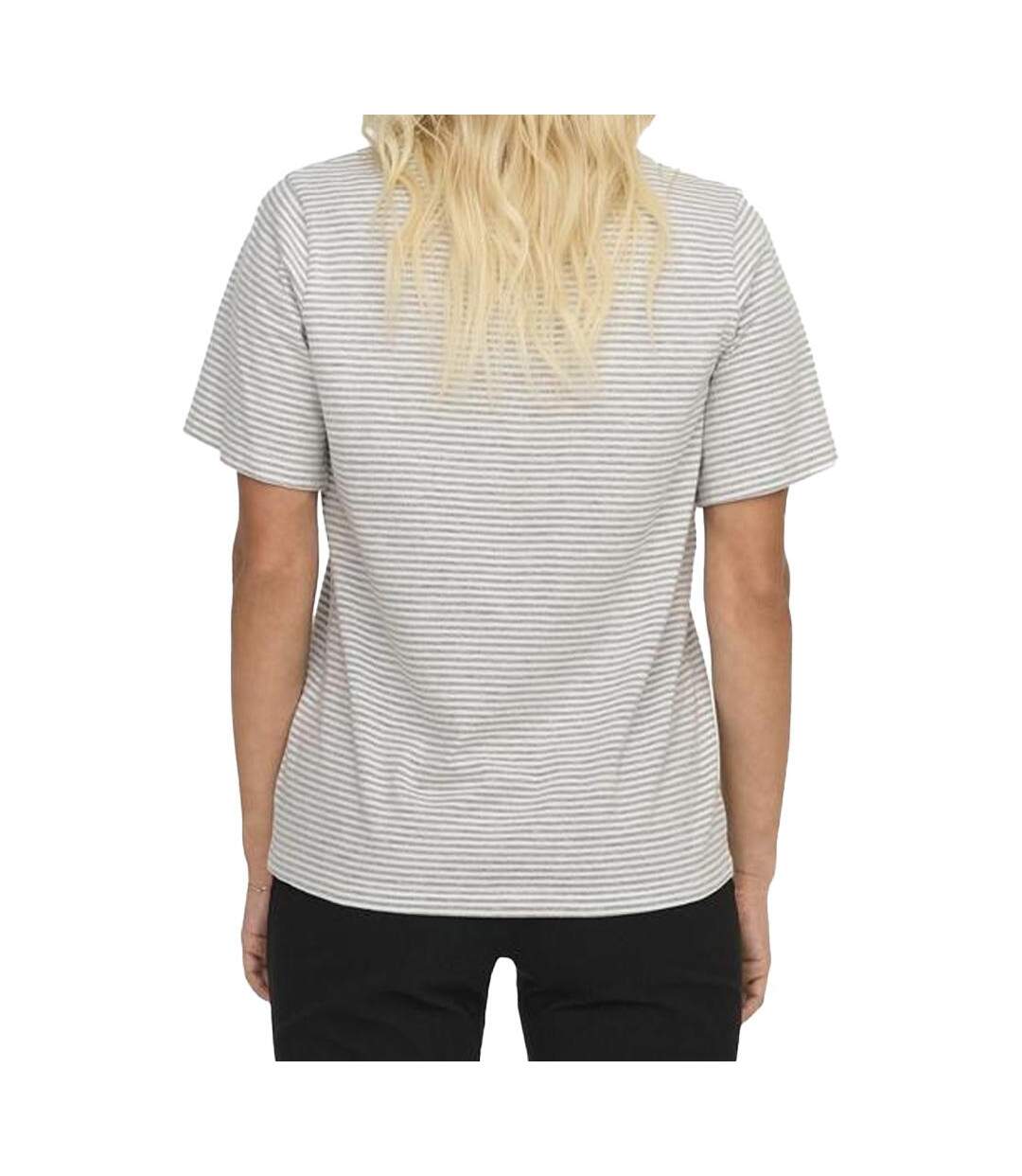 T-shirt gris/rayures femme jdy pisa-2