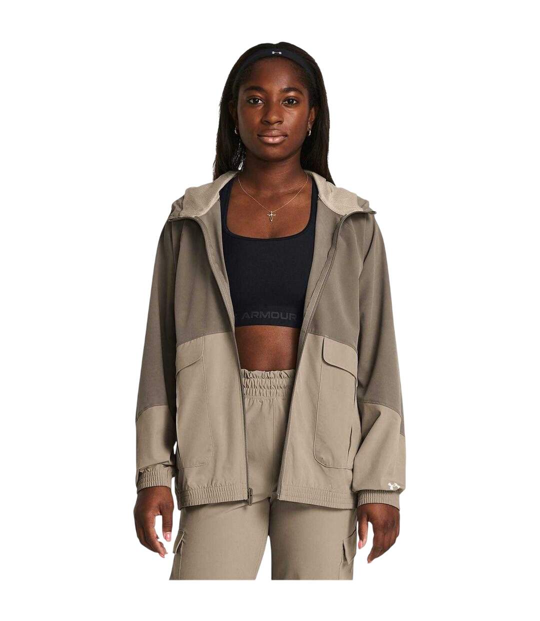 Womens/ladies Sport Jacket Brown Under Armour-1