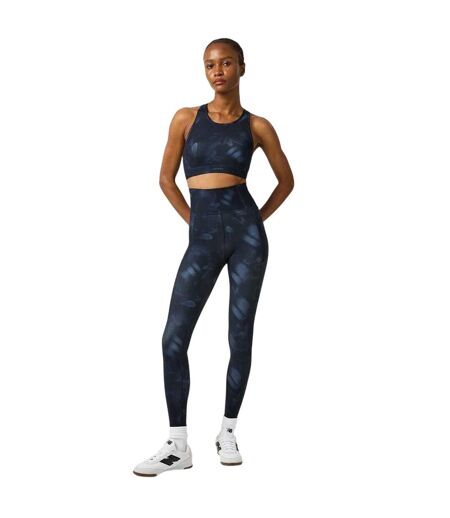 Legging Motif/style Floral Core Femme Bleu Marine USA Pro