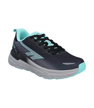 Womens/ladies Promenade Trainers Black Grey Mint Hi-Tec