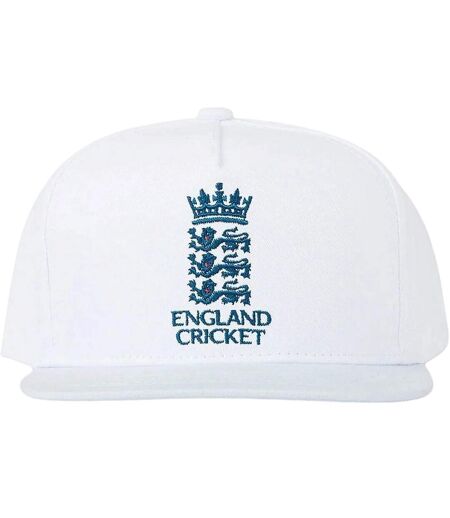 Casquette De Baseball Motif/style Cricket D´angleterre Blanc Castore
