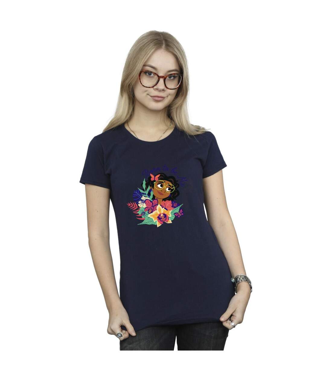 Disney - T-shirt ENCANTO BORN TO BE ME - Femme (Bleu marine) - UTBI19612-2