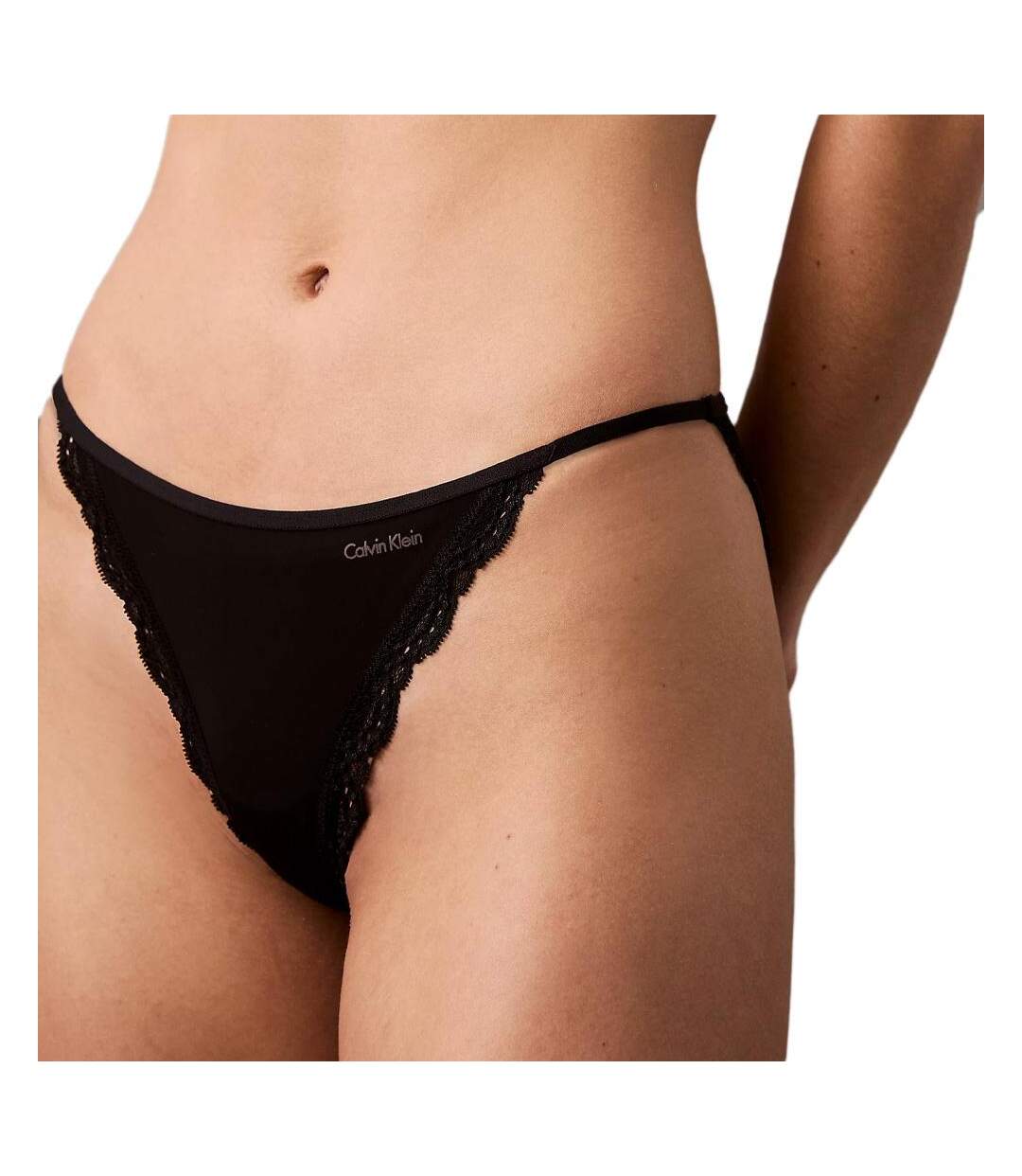Culotte noires femme calvin klein jeans string bikini - l-1