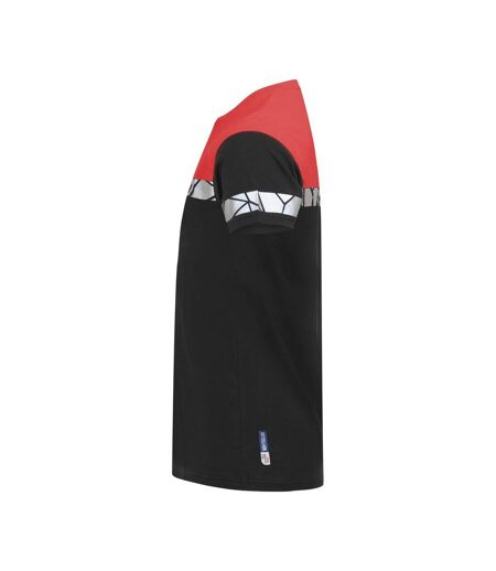 Mens Progression High-vis T-shirt Black Red Projob