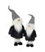Père-Noël Déco Pied-de-Poule 70cm Noir & Blanc-2