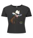 Womens/ladies World Post Malone Crop Top Charcoal Amplified-1