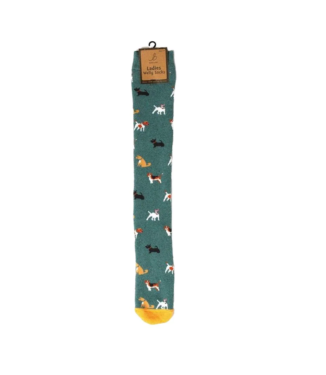 Womens/ladies Funky Welly Dog Socks Multicoloured Bartleby-1