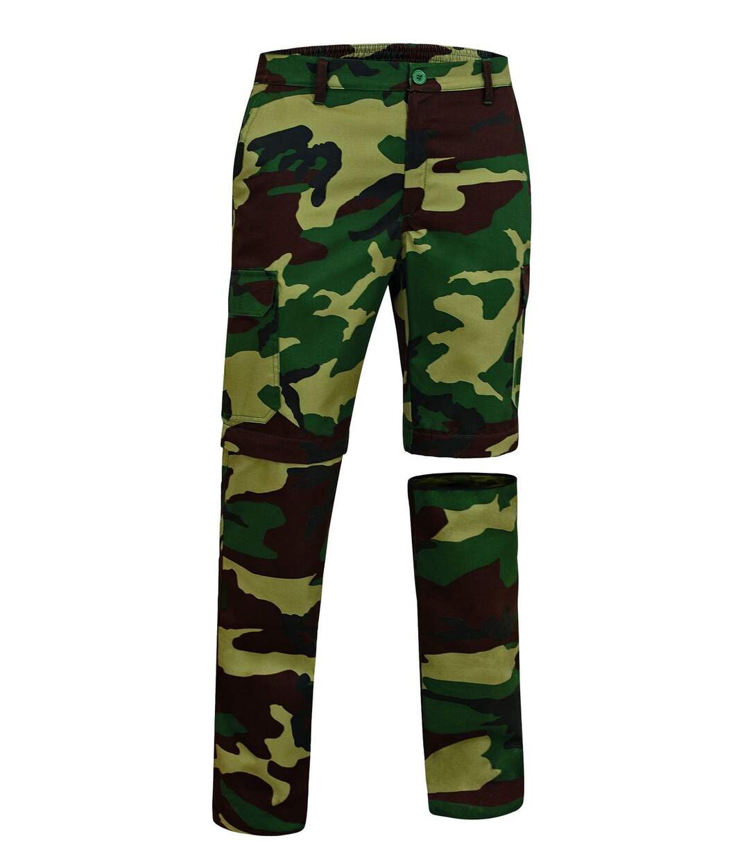 Pantalon trekking camouflage chasse pêche nature - WOODMAN - vert camo