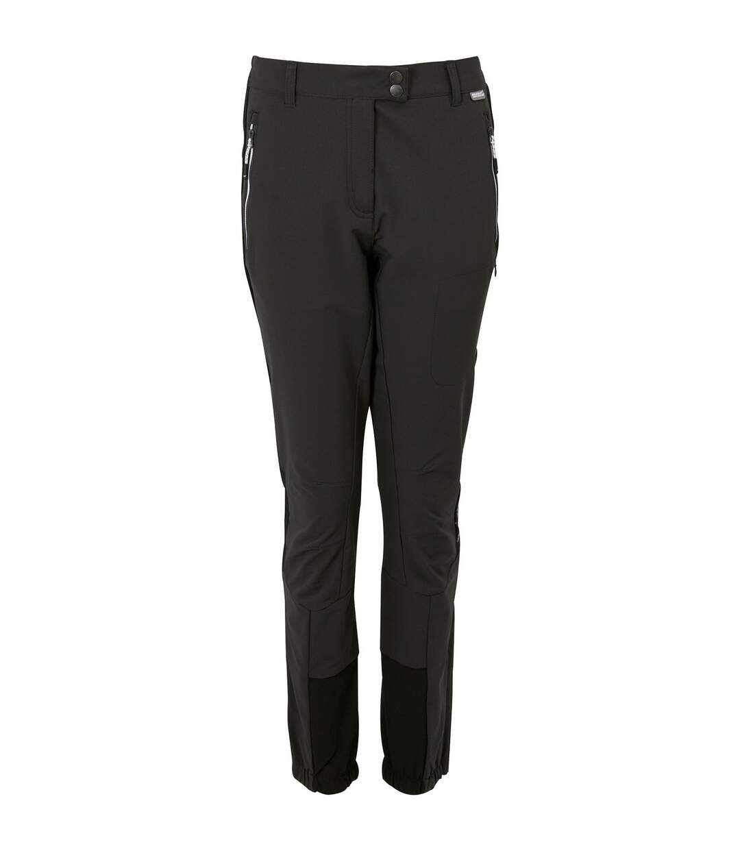 Pantalon De Marche À Taille Semi-élastiquée Mountain Femme Noir Regatta-1