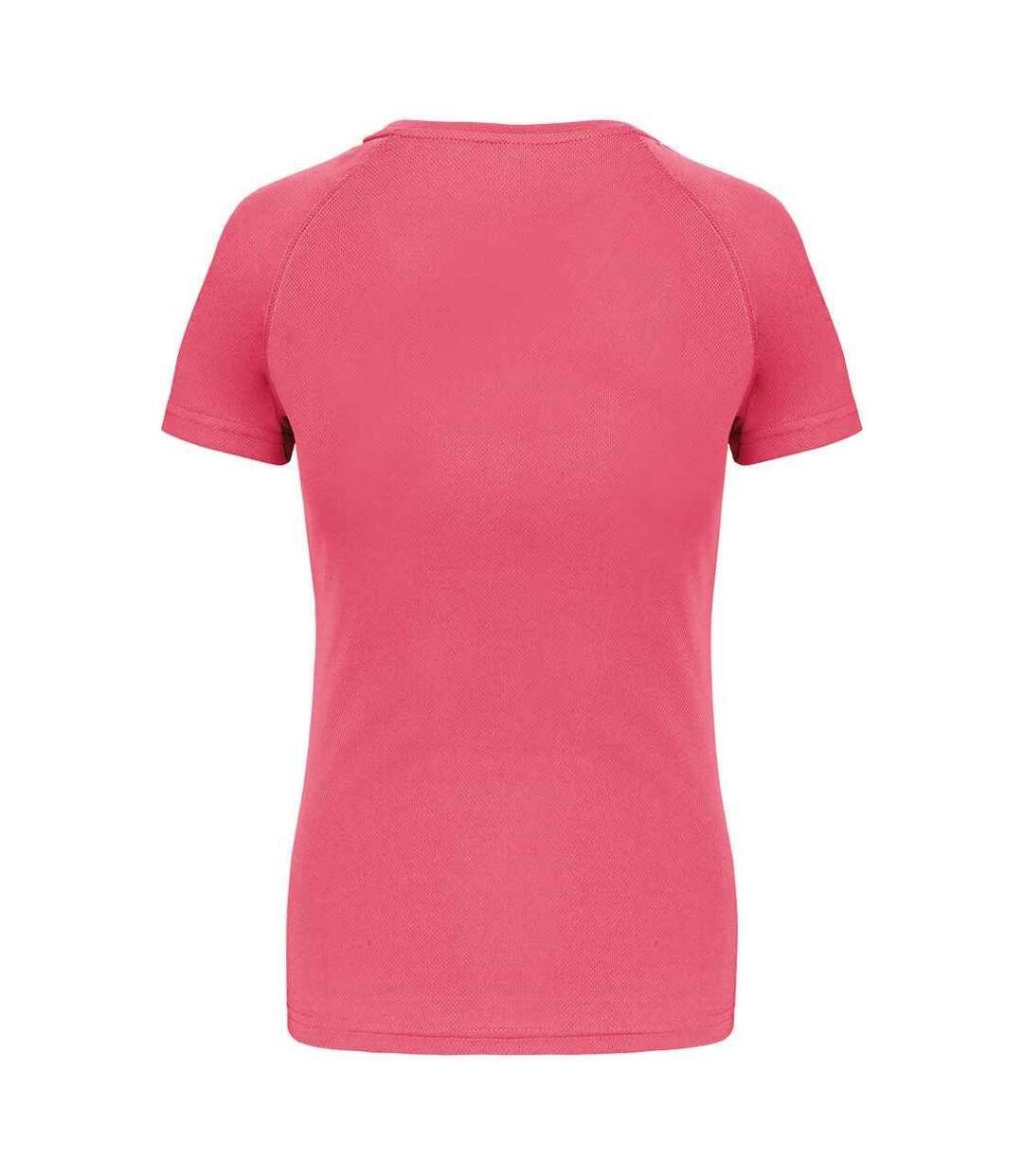 Womens/ladies Performance T-shirt Fluorescent Pink Proact-2