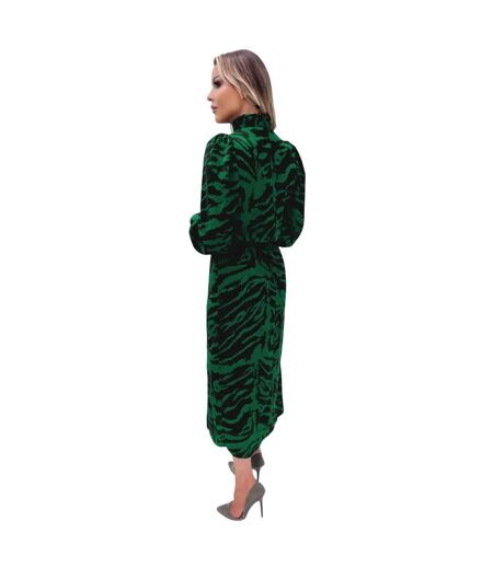 Robe Mi-longue Femme Vert AX Paris