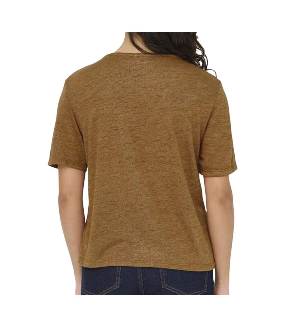 T-Shirt camel femme jdy camille glitter - m-2