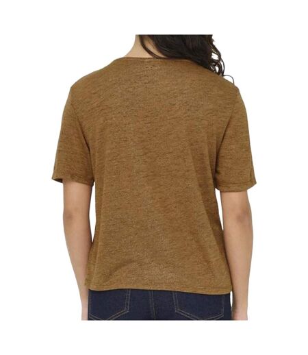 T-Shirt camel femme jdy camille glitter - m