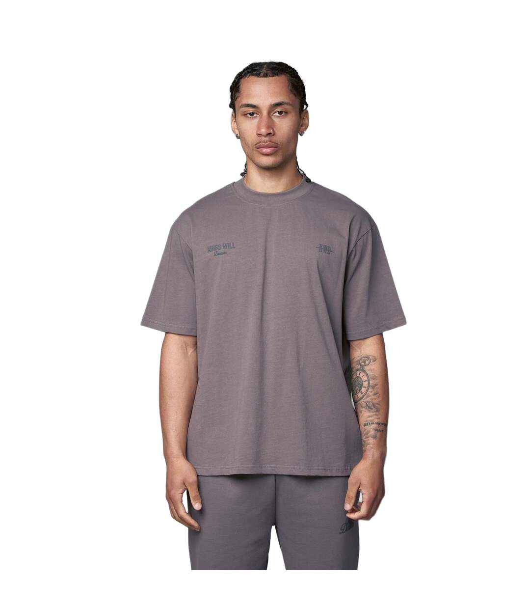 T-shirt Studio Garment District Homme Gris Kings Will Dream-2