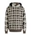 Sweat À Capuche Motif/style Pied-de-poule Homme Beige Boss-2
