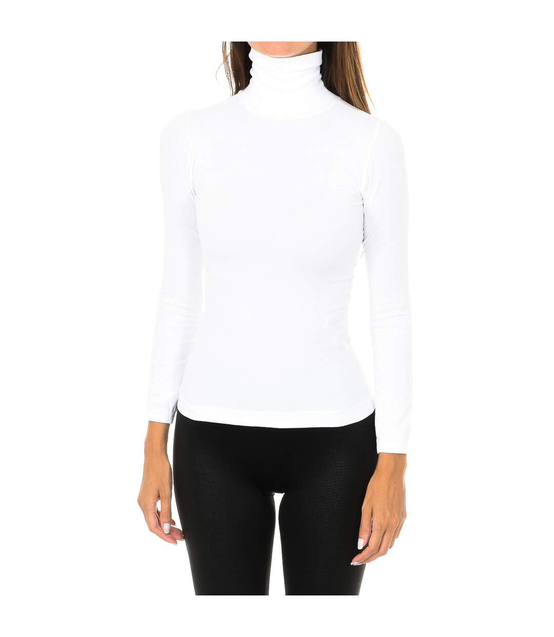 Nevada long sleeve t-shirt with high neck and elastic fabric 210277 woman