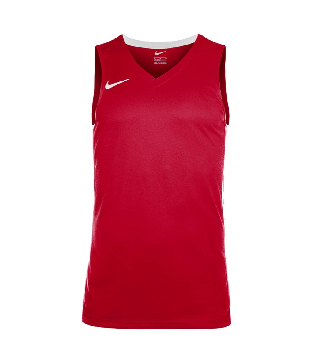Mens Team V Neck Basketball Jersey University Red White Nike-1