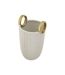 Vase Design en Céramique Shopping 25cm Blanc-3