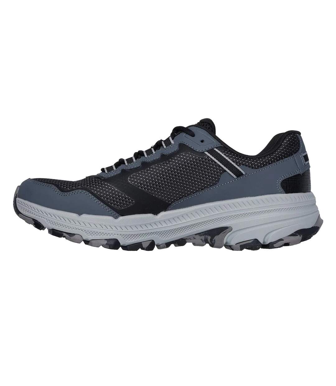 Mens Go Run Trail Altitude 2.0 Marble Rock 3.0 Leather Walking Shoes Black Grey Skechers-2