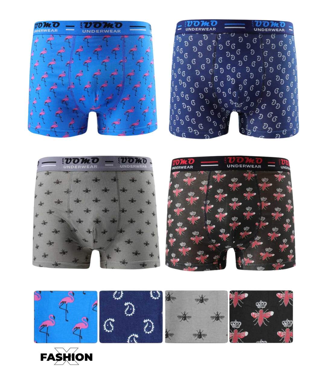 Boxers homme - Caleçons homme - Lot de 5 couleurs mélangées-1