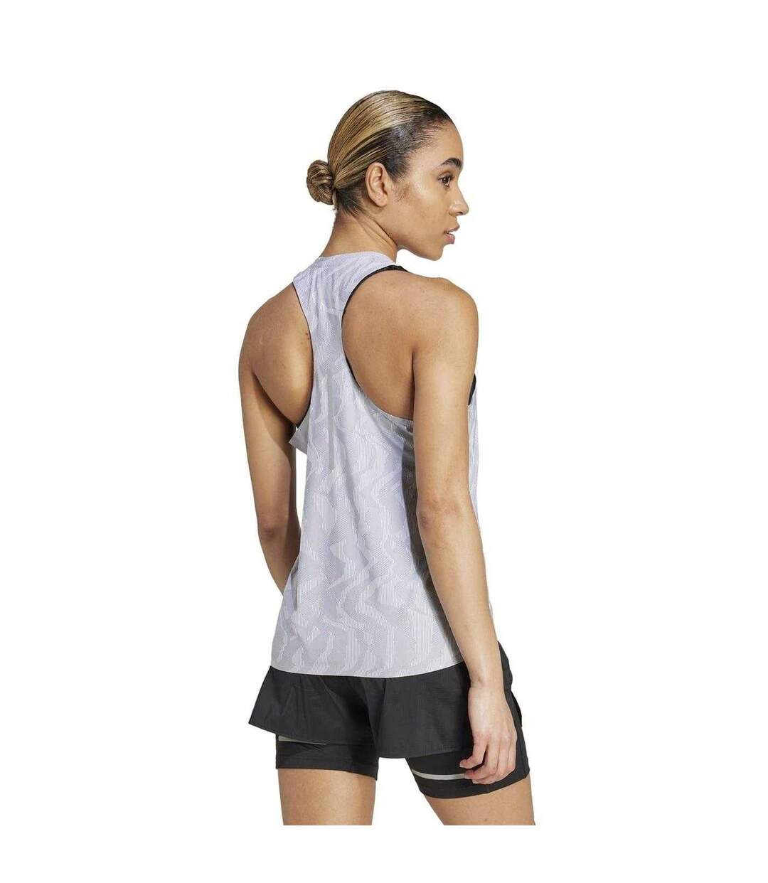 Débardeur Sans Manches Motif/style Géométrique Ultimate Femme Argenté Imprimé Adidas-3
