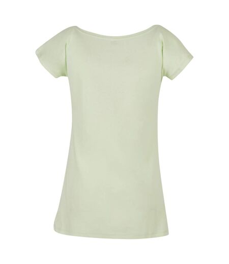 T-shirt À Col Large Pour Femme/femme Menthe Claire Build Your Brand