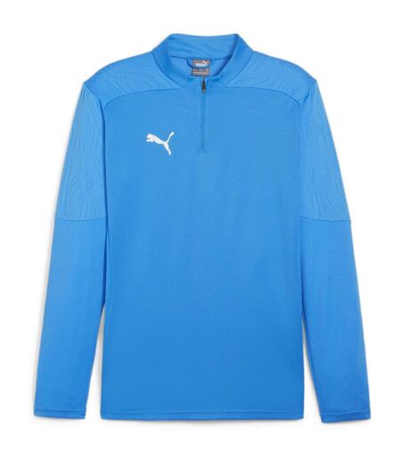 Mens Teamfinal Quarter Zip Training Fleece Top Blue Puma