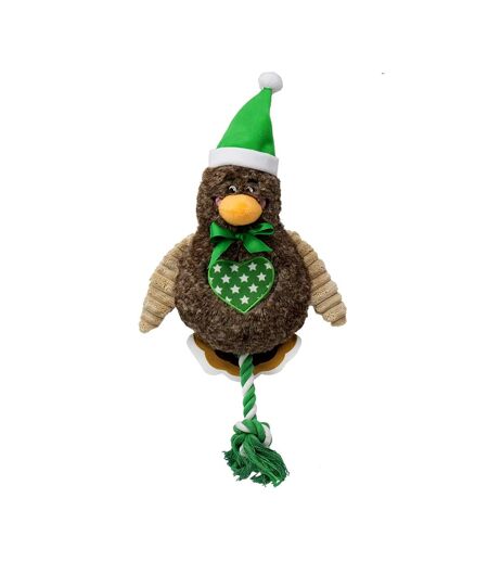Turkey christmas rope dog toy one size brown/green/white House Of Paws