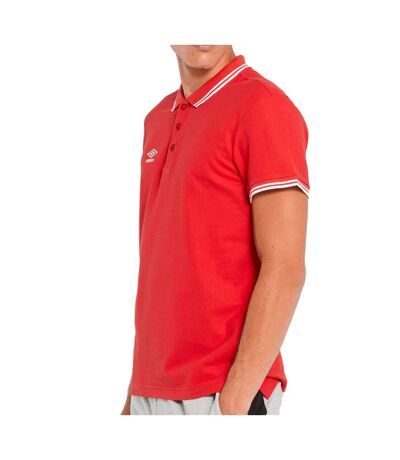 Polo Rouge Homme Umbro Net
