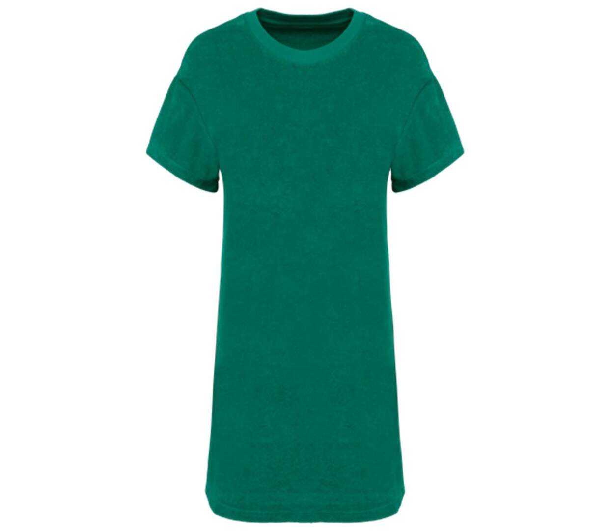 Robe écoresponsable en éponge - Femme - PAT5028 - vert malachite-1