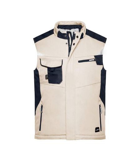 Veste Sans Manches Adulte Beige Gris Noir James And Nicholson
