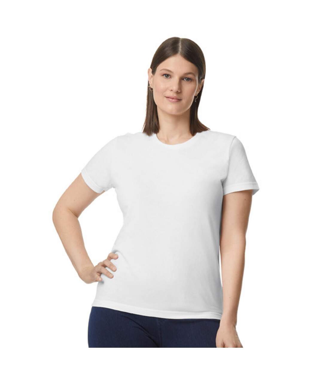 T-shirt Softstyle Femme Blanc Gildan-1
