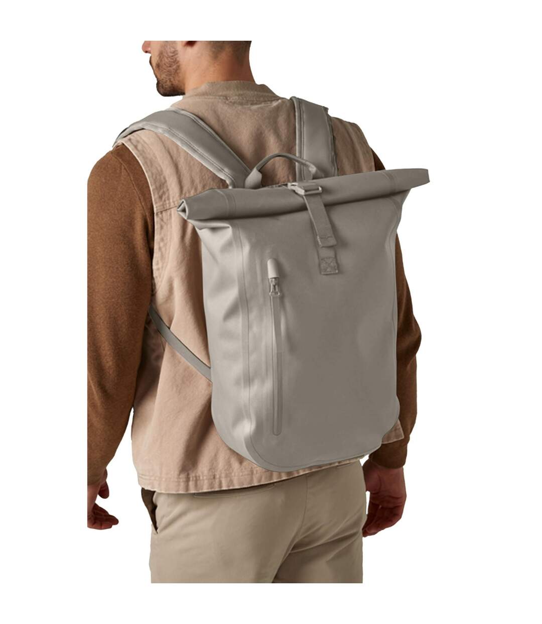 Sac À Dos Motif/style Haut À Rouler Lite Taille Unique Blanc Cassé Quadra-1