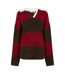 Womens/ladies Collared Oversized Sweater Top Red Brown 4th & Reckless-2