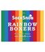 4 Pack Mens Cotton Novelty Striped Rainbow Boxer Shorts Underwear-2