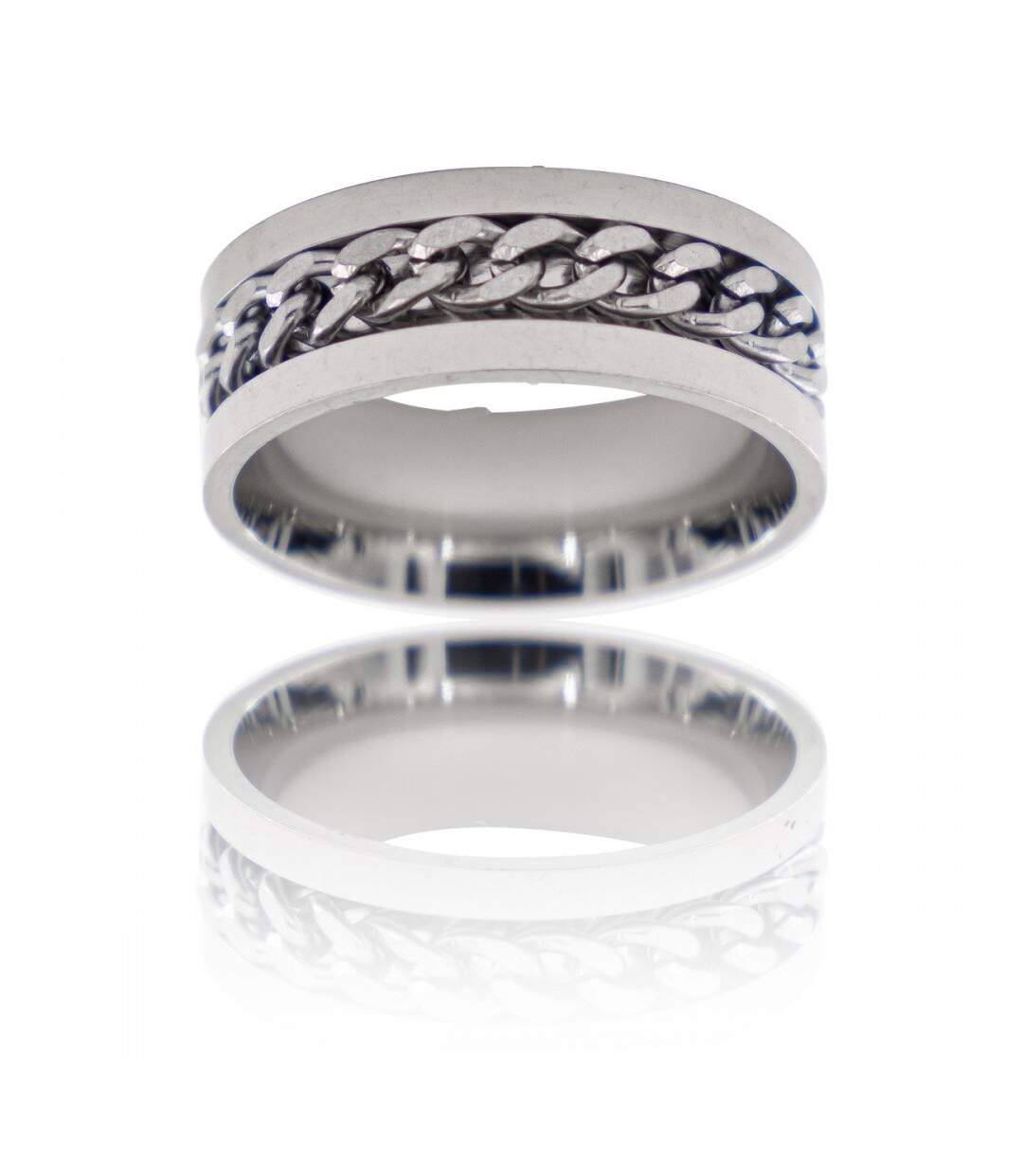 Bague Anneau Homme Acier CHAINA