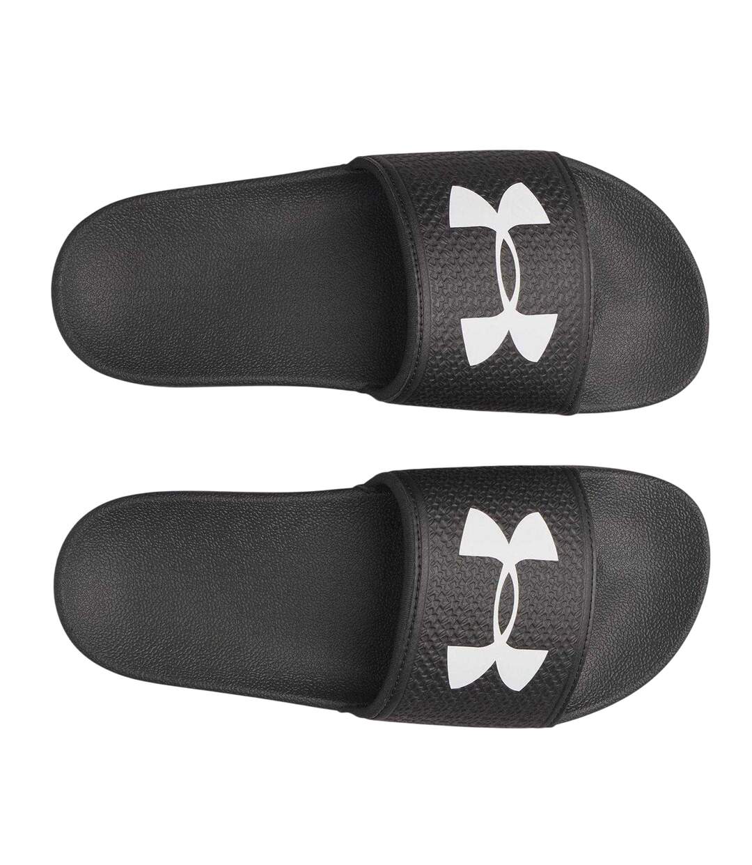 Womens/ladies Logo Sliders Black White Under Armour-3