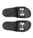 Womens/ladies Logo Sliders Black White Under Armour-3