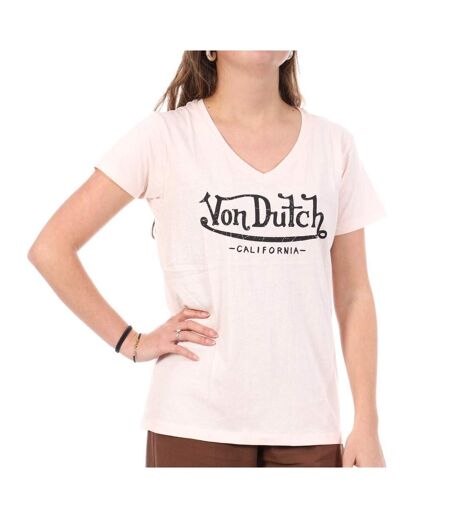T-Shirt rose clair femme von dutch lro