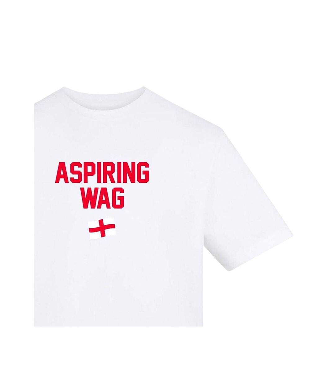 Womens/ladies Wag Flag T-shirt White AWD-3
