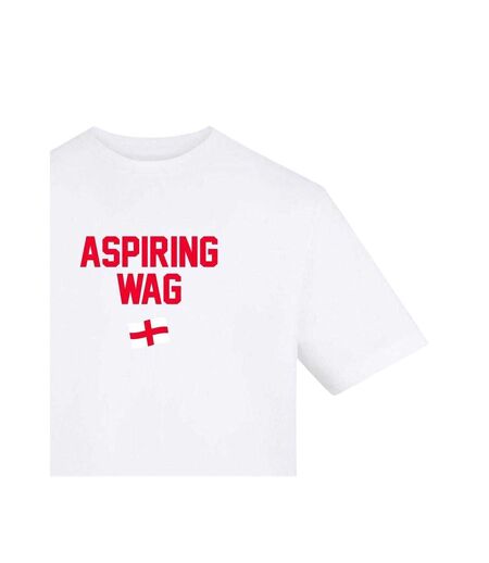 Womens/ladies Wag Flag T-shirt White AWD
