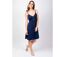 Robe femme estivale MAXINE unie bleu marine Coton Du Monde-2
