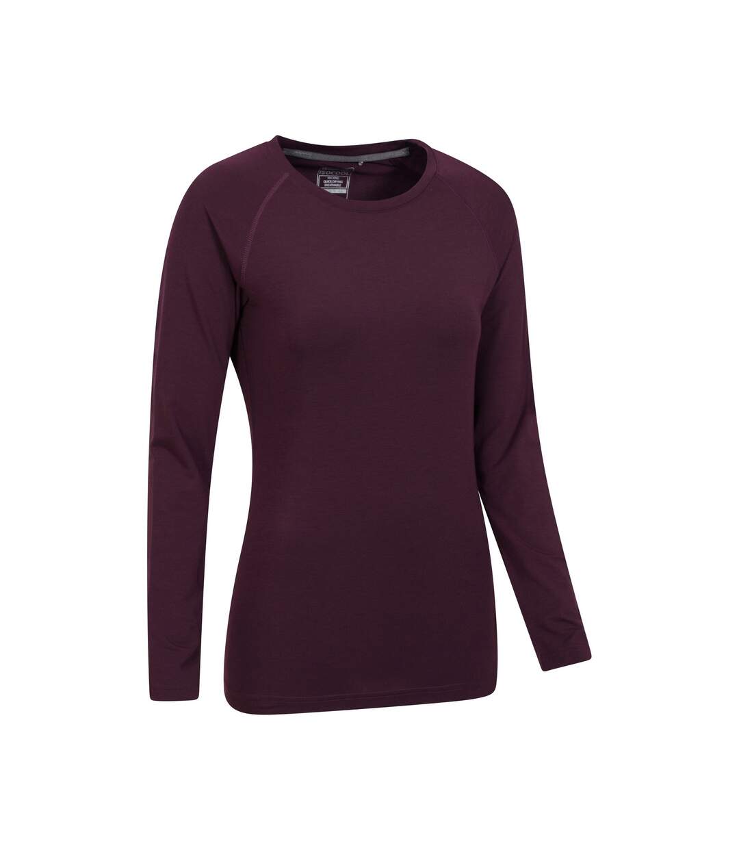 Womens/ladies Quick Dry Long-sleeved Top Dark Purple Mountain Warehouse-2