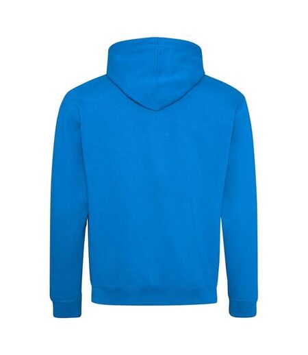 Sweat À Capuche Varsity Adulte Bleu Saphir Gris Chiné Awdis