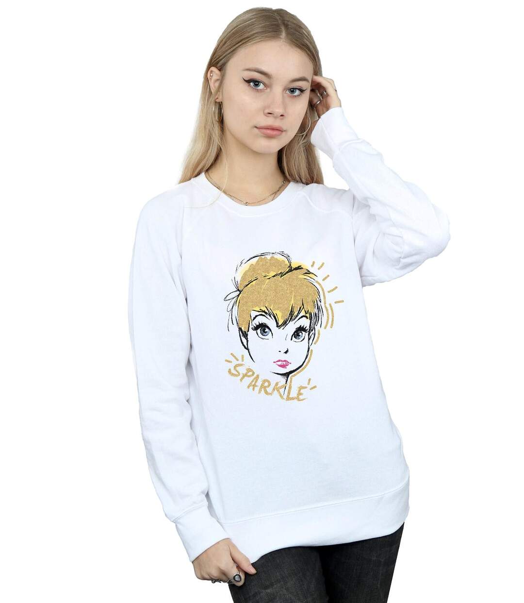Disney - Sweat TINKERBELL SPARKLE - Femme (Blanc) - UTBI11833-2