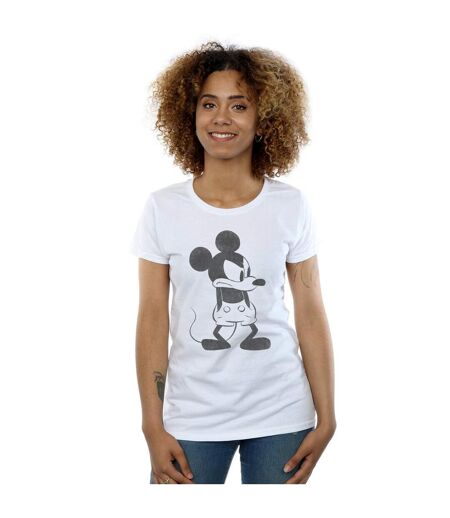 Disney T-shirt en coton Mickey Mouse en colère - Femmes/Ladies (Blanc) - UTBI31007