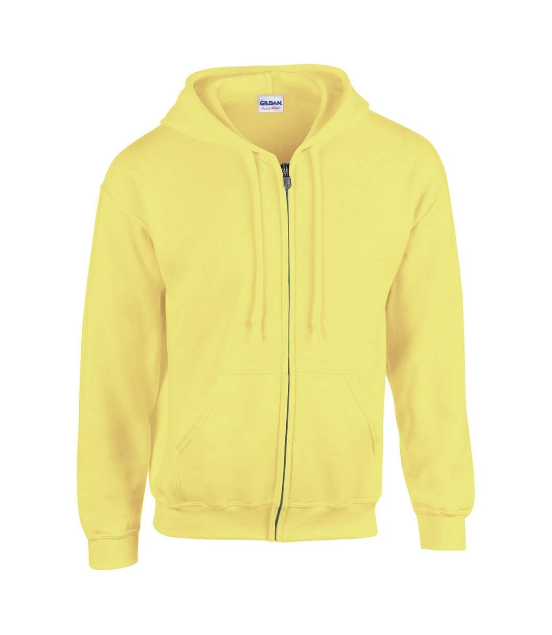 Mens Heavy Blend Full Zip Hoodie Safety Green Gildan-1