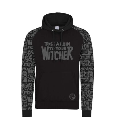 The Witcher Unisex Adult Toss A Coin Pullover Hoodie (Black) - UTHE730